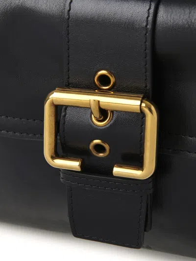 Chloé Camera Bag Medium In Natural Shiny Calfskin In Black