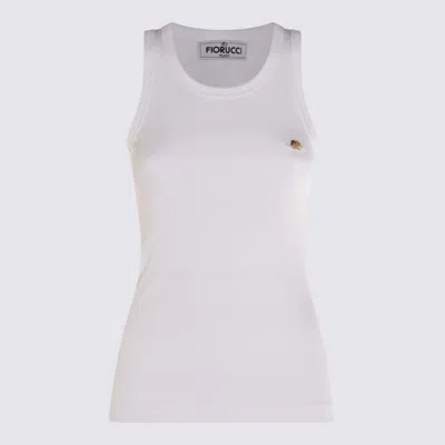 Fiorucci Angel Patch Ribbed Tank Top In White