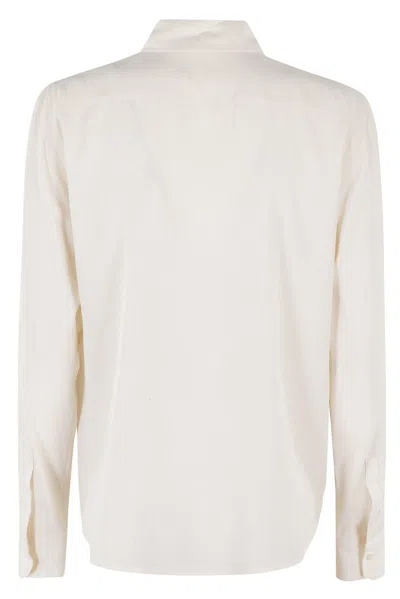 Seventy Chloé Cream Crepe Blouse In Neutral