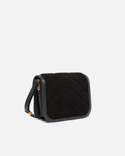 Pinko Suede Mini Love Bag Box Shoulder Bag In Black