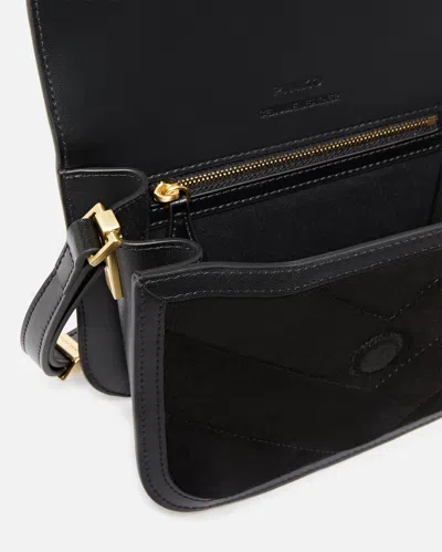 Pinko Suede Mini Love Bag Box Shoulder Bag In Black
