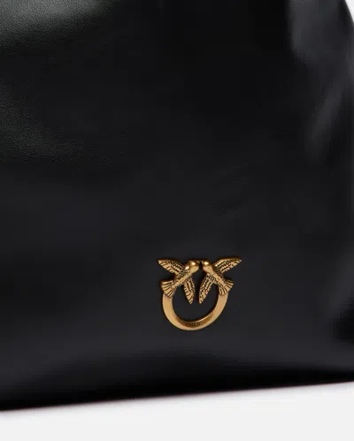 Pinko Vertical Medium Leather Slouchy Bag In Multi