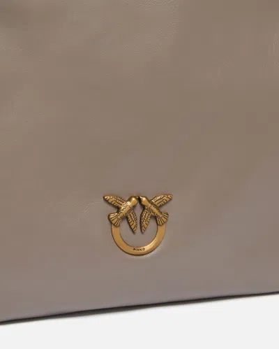 Pinko Vertical Medium Leather Slouchy Bag