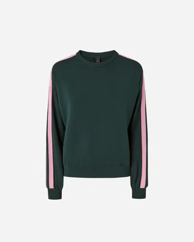 Pinko Sweat-shirt Sportif Avec Logo Love Birds In Green