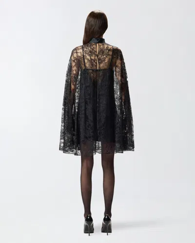 Pinko Rebrodè Lace Cape Mini Dress