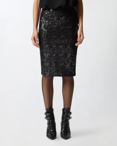 Pinko Pappacieca Pencil Skirt With Sequins In Black