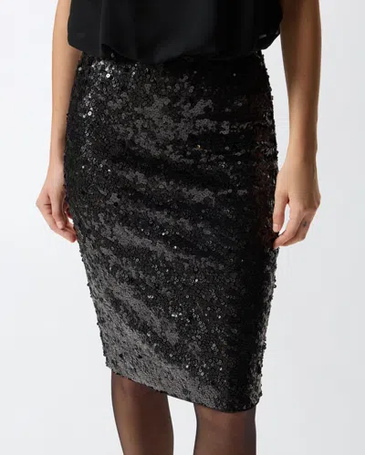 Pinko Pappacieca Pencil Skirt With Sequins In Black