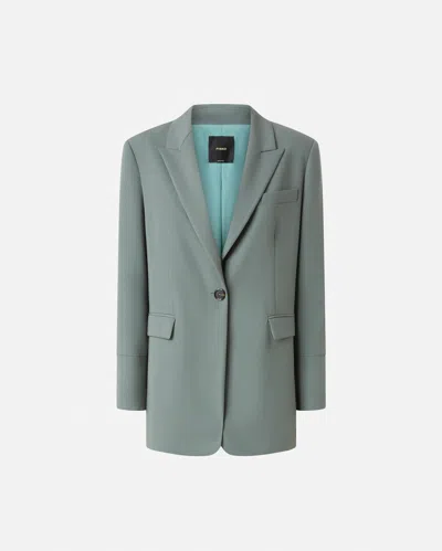 Pinko Oversized Stretch Blazer In Blue
