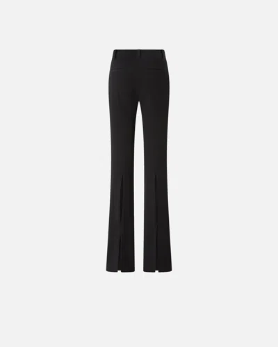 Pinko Tailored High-waisted Flared Trousers With Polished Button Detail In Black