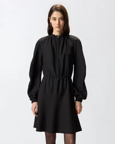 Pinko Robe Courte Avec Fermeture Zippée En Métal In Black