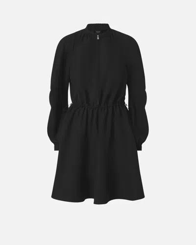 Pinko Robe Courte Avec Fermeture Zippée En Métal In Black
