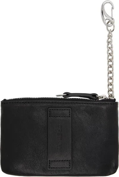 Open Yy Black Heart Stud Chain Wallet In Black