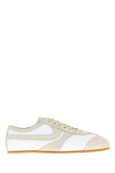 Dries Van Noten Leather Sneaker In White