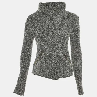 Pre-owned Isabel Marant Étoile Grey Knit Zip Front Jacket S In Gray