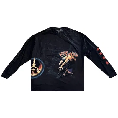 Pre-owned Cactus Jack By Travis Scott Utopia Circus Maximus Sound Long-sleeve Tee 'black' | Men's Size Xl