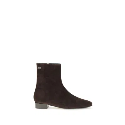 Carel Paris Zip-detail Suede Boots In Black