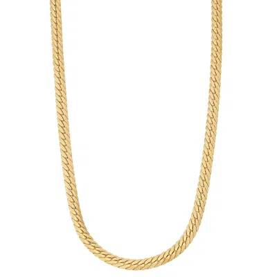 Giorgio Di Vicenza 14k Gold Over Sterling Silver Men's 5mm Herringbone Chain In Multi