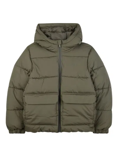 Bosswear Hooded Puffer Jacket In Green