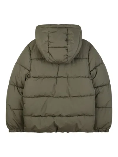 Bosswear Hooded Puffer Jacket In Green