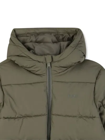Bosswear Hooded Puffer Jacket In Green