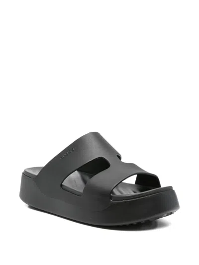Crocs Getaway Platform H-strap Sandals In Black
