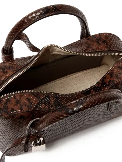 Stella Mccartney Ryder Small Bag In Python Effect In Brown
