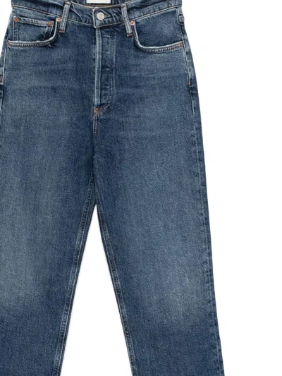 Agolde Cut-out Detailing Tank Top In Blue