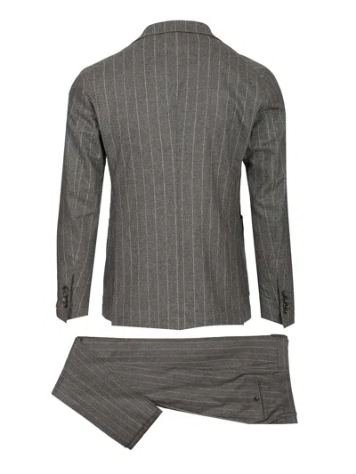 Tagliatore Montecarlo Gessato Largo Perla 90 Lana 5 Cach 3 Ny 2 Ly Dresses Grey In Gray