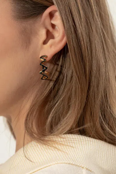 Marni Earrings With Logo In Gold