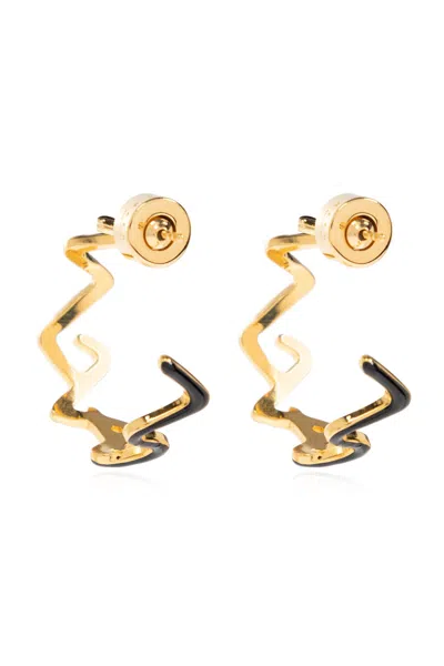 Marni Earrings With Logo In Gold