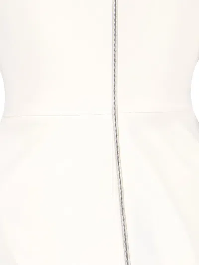 Victoria Beckham Fitted Double Crepe T-shirt Dress In White