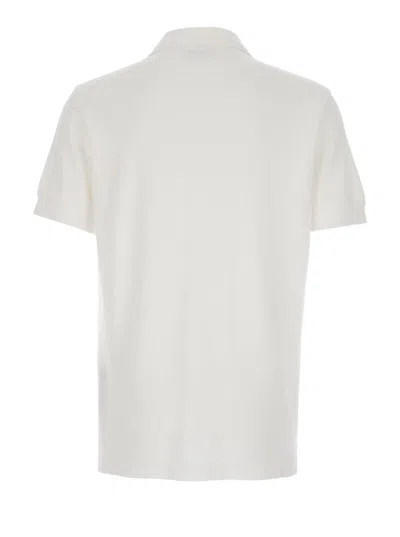 Tom Ford Textured White Pique Polo With Collared Neckline