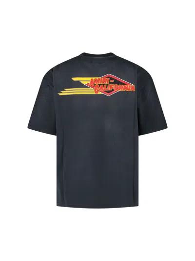 Amiri Graphic Crew Neck T-shirt In Black