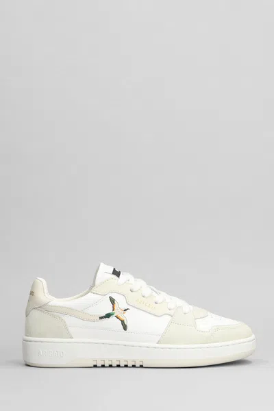Axel Arigato Dice Lo Embroidered Leather Sneakers In White