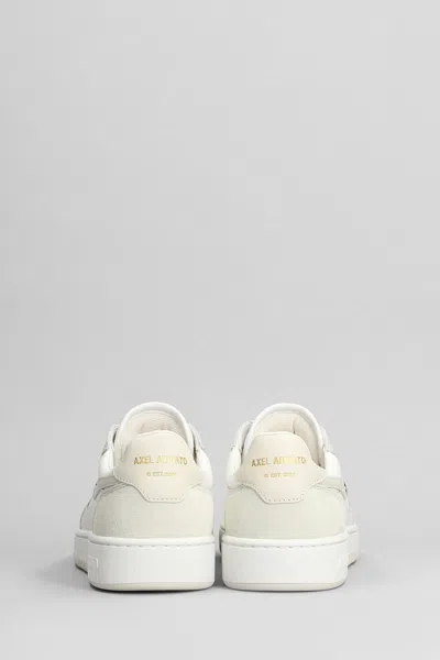Axel Arigato Dice Lo Embroidered Leather Sneakers In White