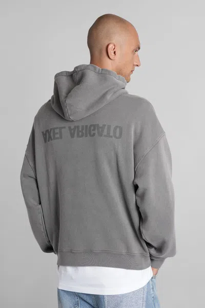 Axel Arigato Hooded Cotton Sweater Pouch Pocket In Gold