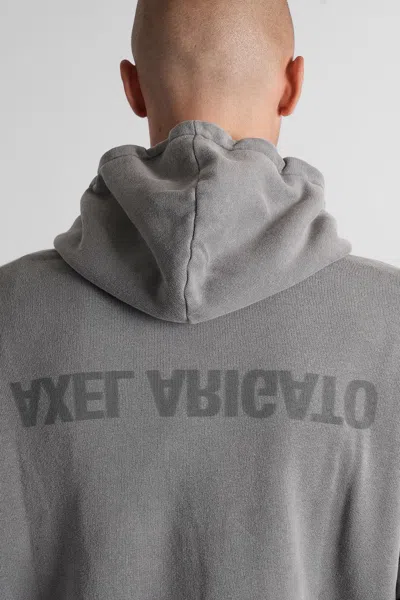 Axel Arigato Hooded Cotton Sweater Pouch Pocket In Gold