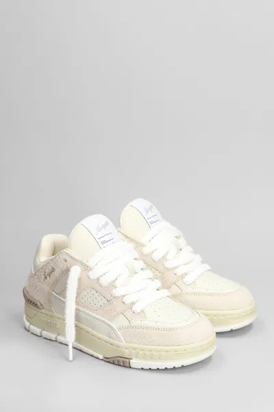 Axel Arigato Area Lo Fluffy Sneakers In Beige Suede In Neutral