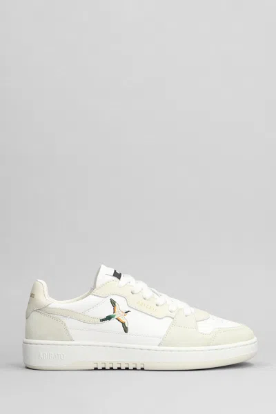 Axel Arigato Dice Lo Embroidered Leather Trainers In White