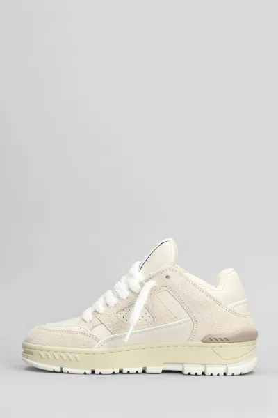 Axel Arigato Area Lo Fluffy Sneakers In Beige Suede In Neutral