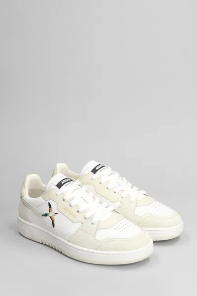 Axel Arigato Dice Lo Embroidered Leather Trainers In White