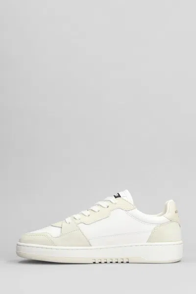 Axel Arigato Dice Lo Embroidered Leather Trainers In White