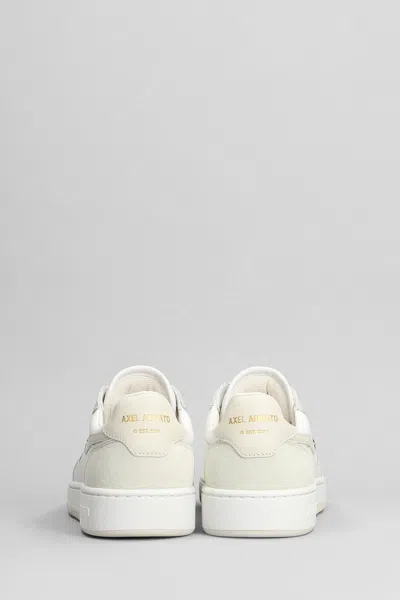 Axel Arigato Dice Lo Embroidered Leather Trainers In White