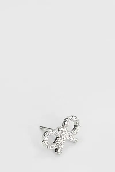 Self-portrait Silver Statement Earring In Metallic