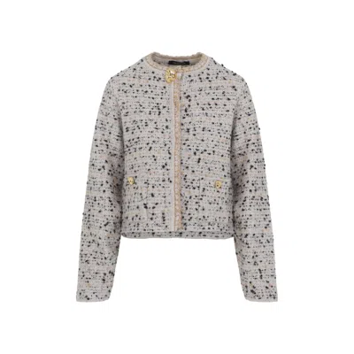 Fabiana Filippi Tailored Textured Jacket In Gray