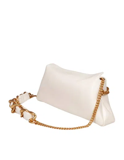 Balmain 1945 Soft Pochette In Wrinkled Calfskin In Metallic