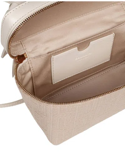 Balmain B-army Jacquard Canvas Pouch In Pattern