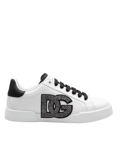 Dolce & Gabbana Portofino Light Strobel Sneakers In White