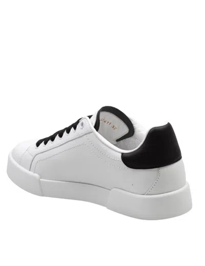 Dolce & Gabbana Portofino Light Strobel Sneakers In White