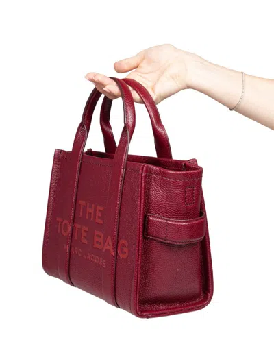 Marc Jacobs Small Tote In Charry Leather In Red